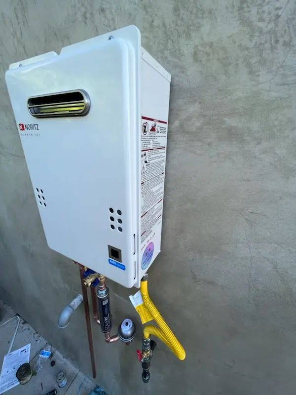 Tankless water heater installation for Marlywood homes